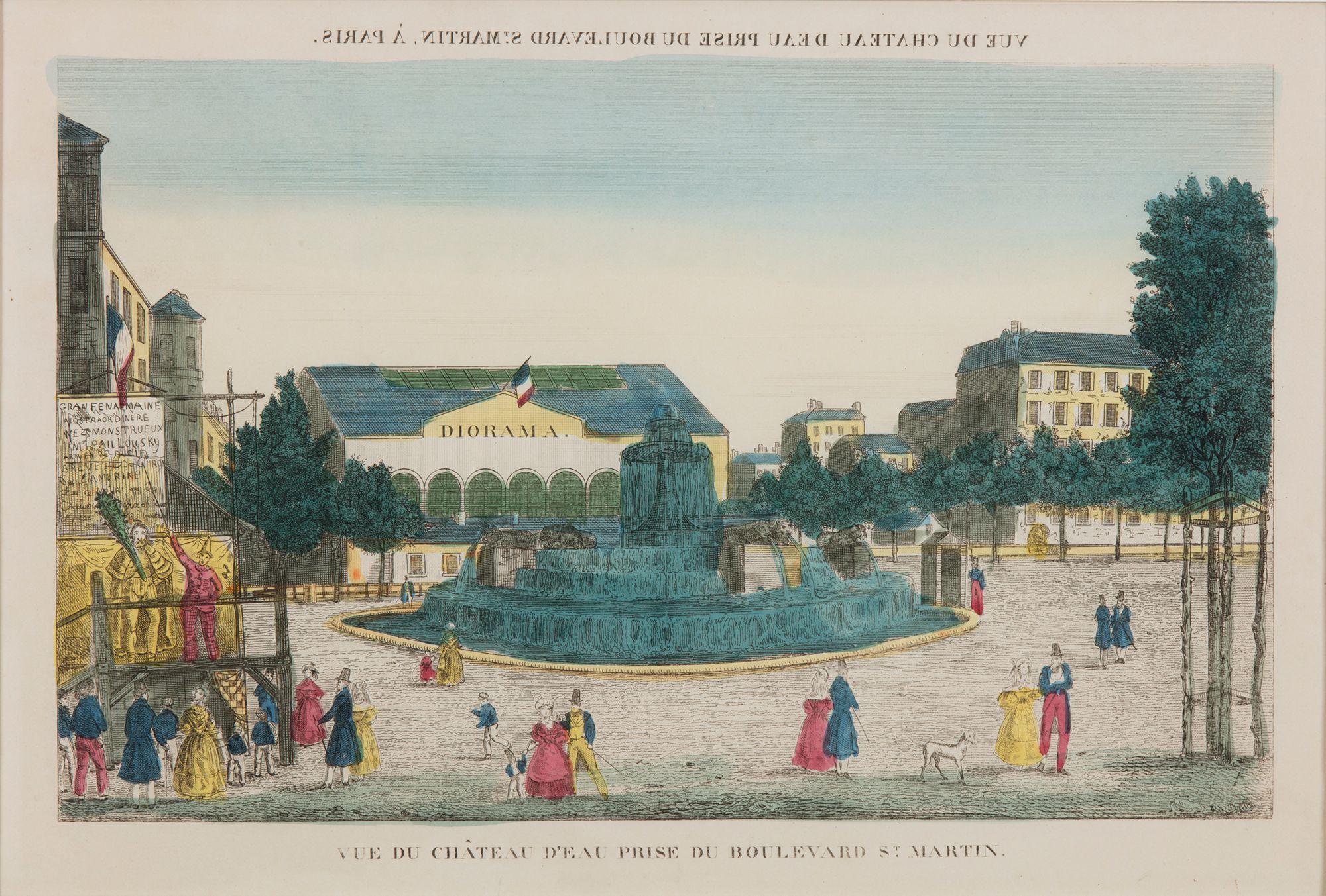 Vue du château d'eau prise du boulevard Saint-Martin